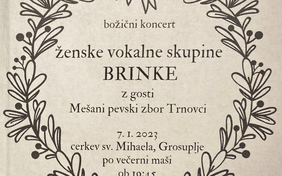 Trnovci skupaj Brinkami zapeli v Grosuplju